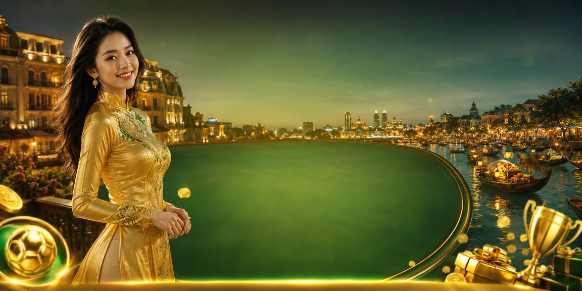 Khung cảnh casino giải trí tại Hà Nội có cô gái trong áo dài truyền thống